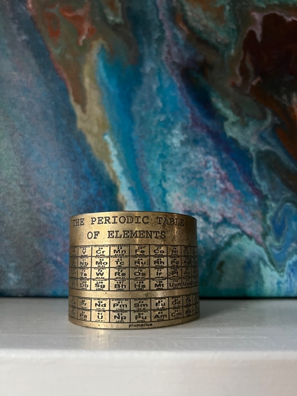 EARTHBOUND Periodic Table of Elements Brass-tone bracelet